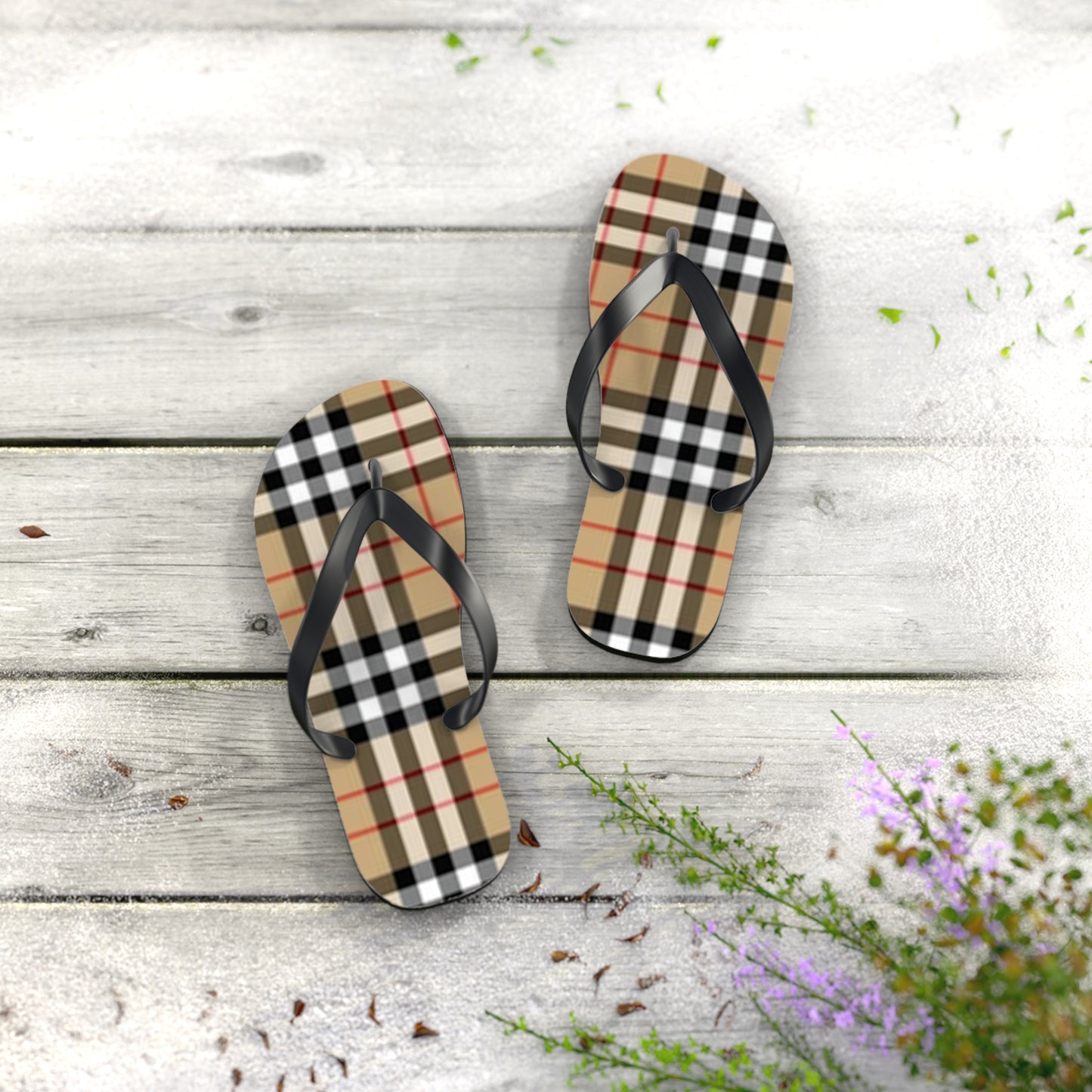 Monogram Print Sandals, Beach Shoes, Vacation Flip Flops, Pool Slides