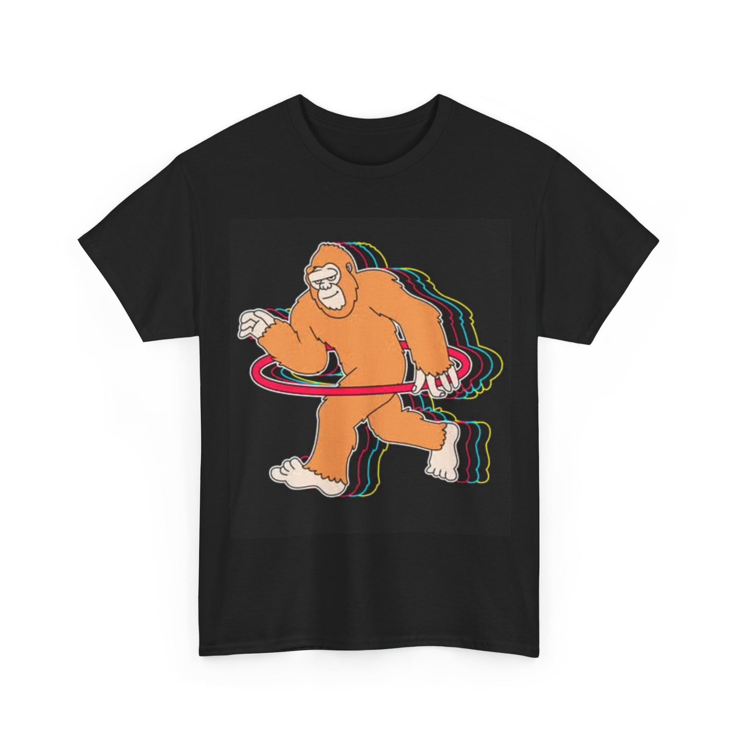 Bigfoot Shirt Trippy Neon Dance Funny Graphic Unisex Heavy Cotton Tee