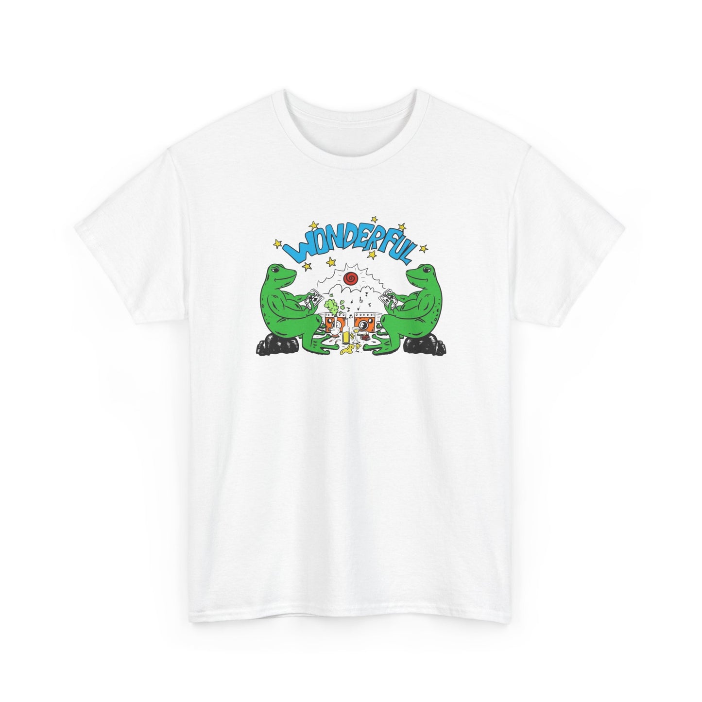 Wonderful Frog Life Graphic T-Shirt Unisex Heavy Cotton Tee
