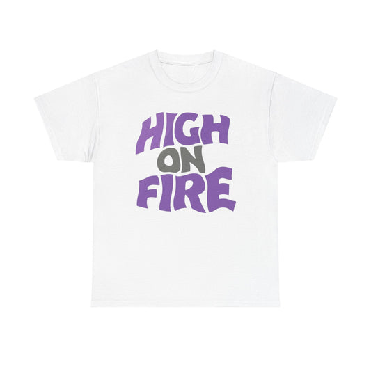 High On Fire Retro Graphic T Shirt Unisex Heavy Cotton Tee