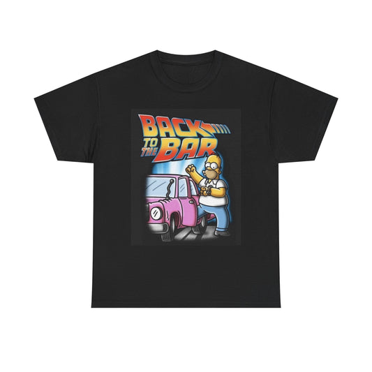 Back To The Bar Simpsons Graphic T Shirt Vintage Retro Apparel Heavy Cotton Tee