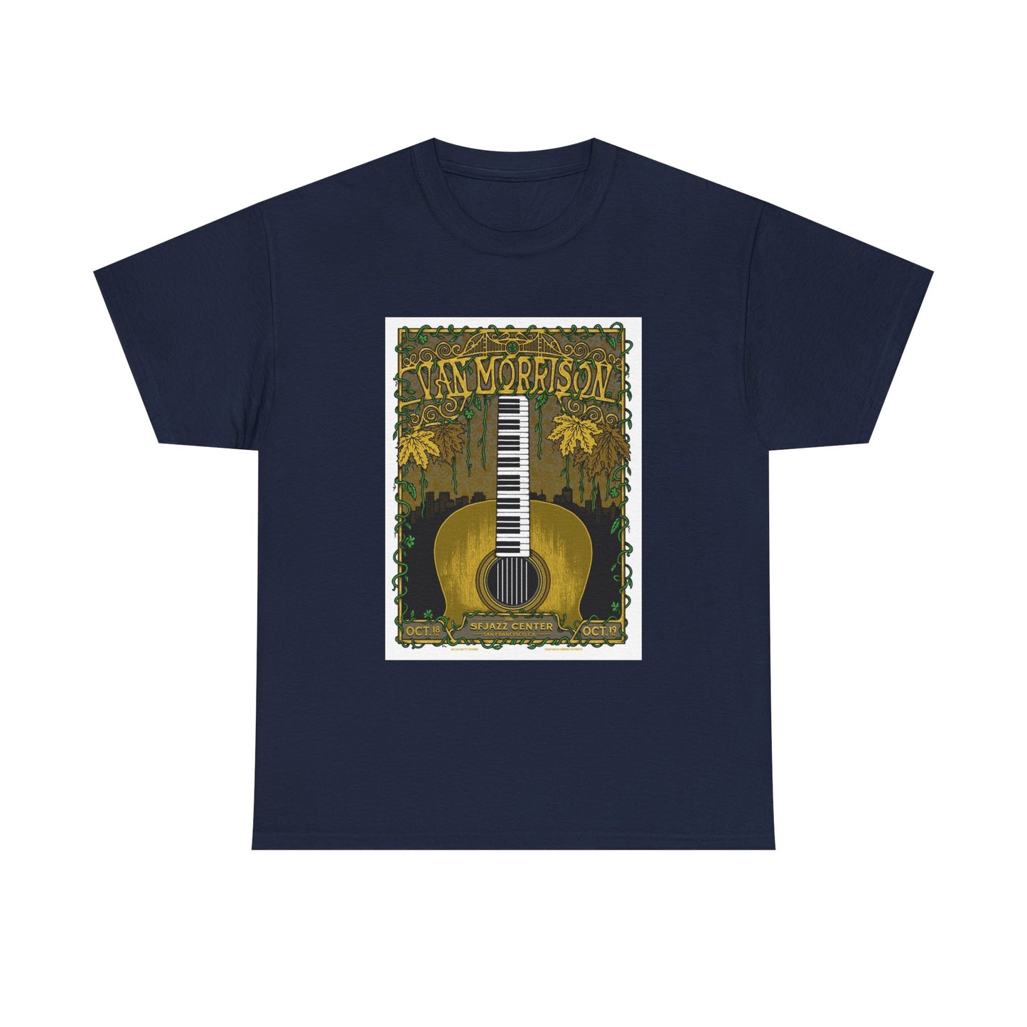Van Morrison Tshirt Classic Rock Merch Graphic Retro Unisex Heavy Cotton Tee
