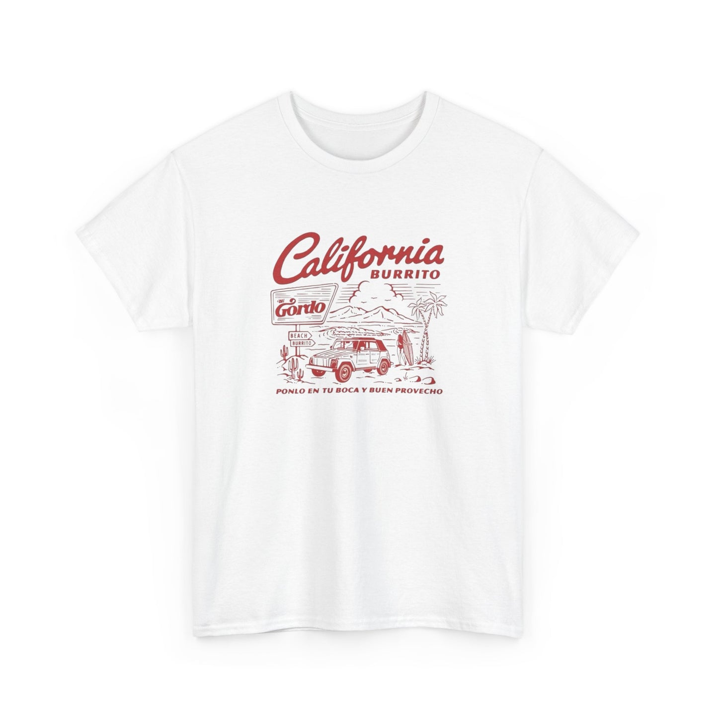 California Burrito Retro Graphic T Shirt S-5XL NEW Unisex Heavy Cotton Tee