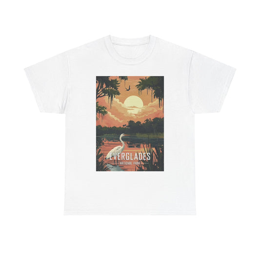 The Everglades Graphic T Shirt Retro Swamp Land Florida Unisex Heavy Cotton Tee