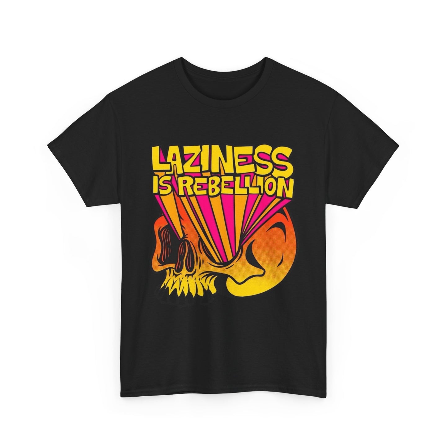 Laziness Is A Rebellion Graphic T Shirt Unisex Heavy Cotton Tee Gift Vintage