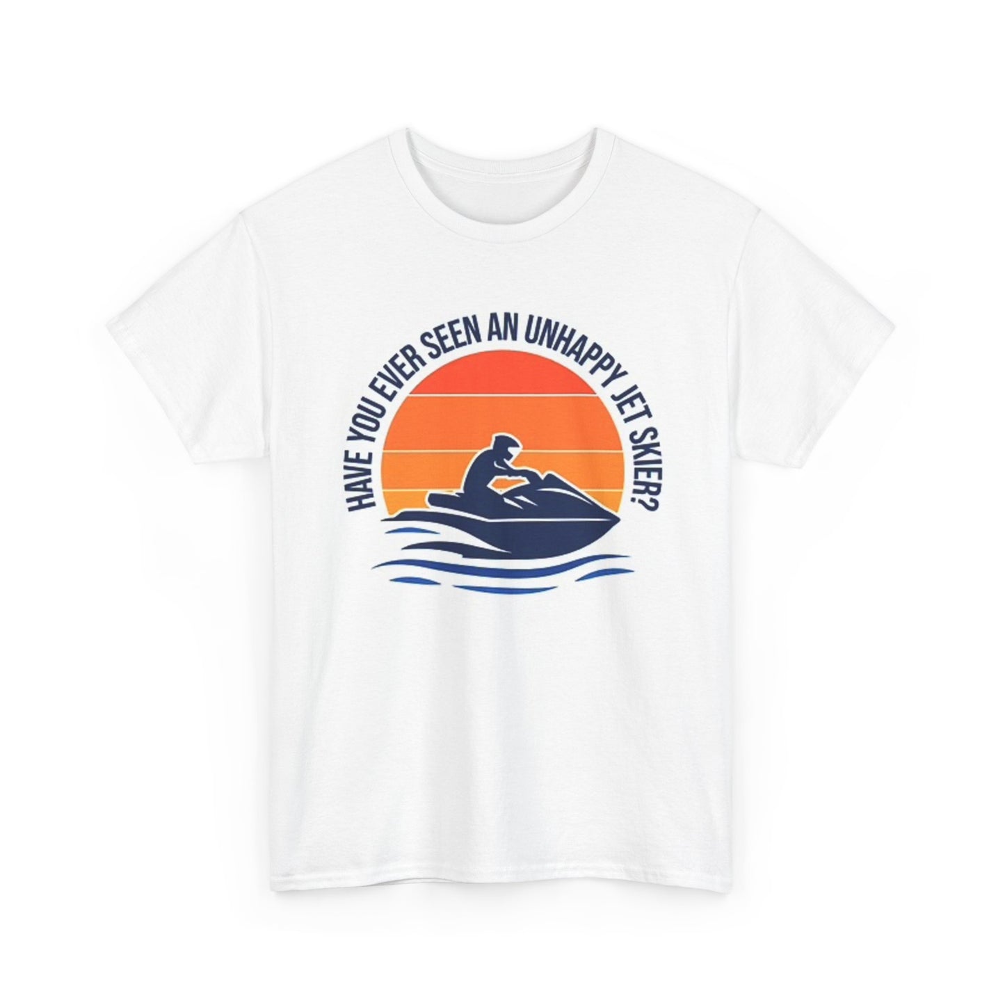 Unhappy Jet Skier Graphic T Shirt jet Ski Boats Lake Unisex Heavy Cotton Tee