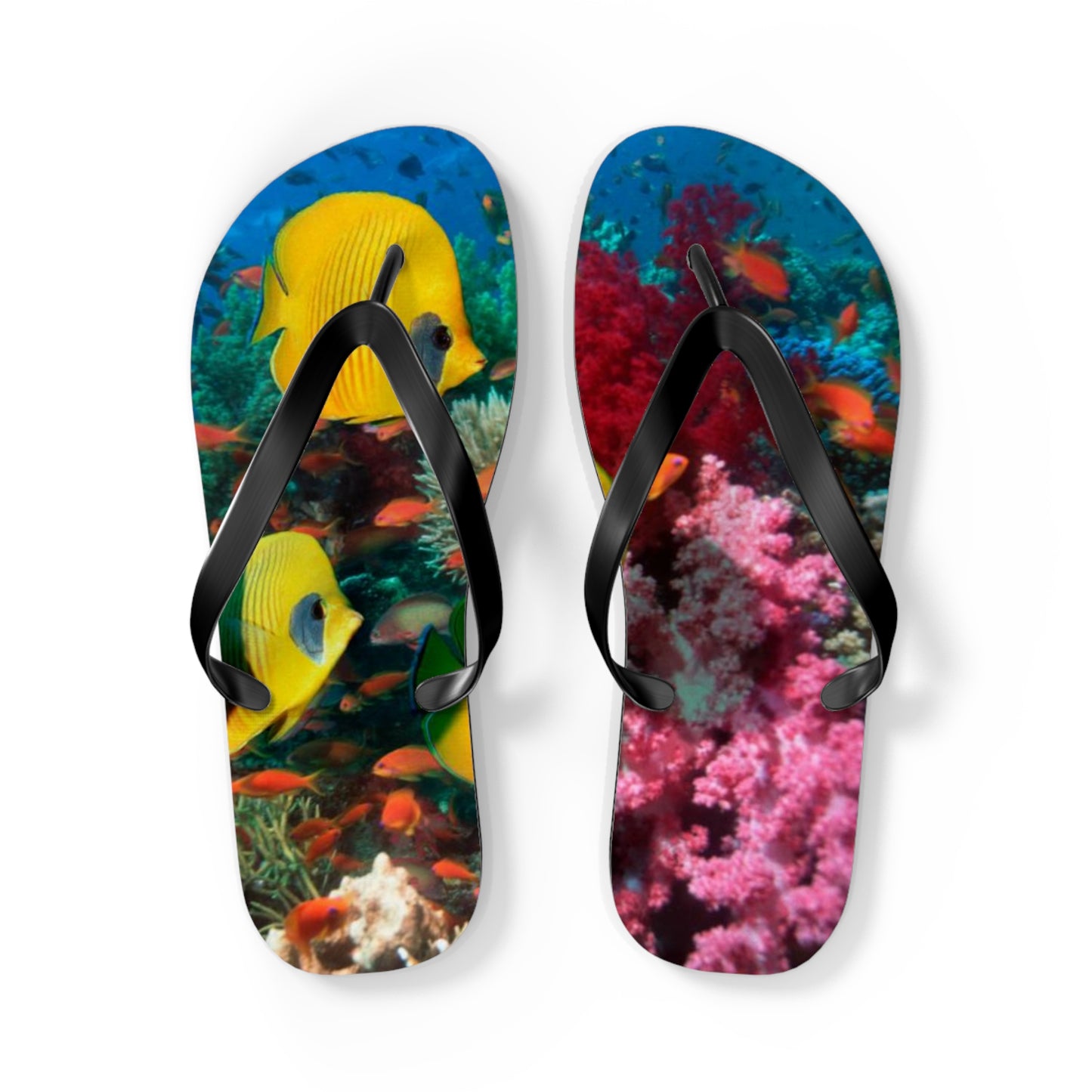 Tropical Fish Summer Sandals, Beach Shoes, Vacation Flip Flops, Pool Slides