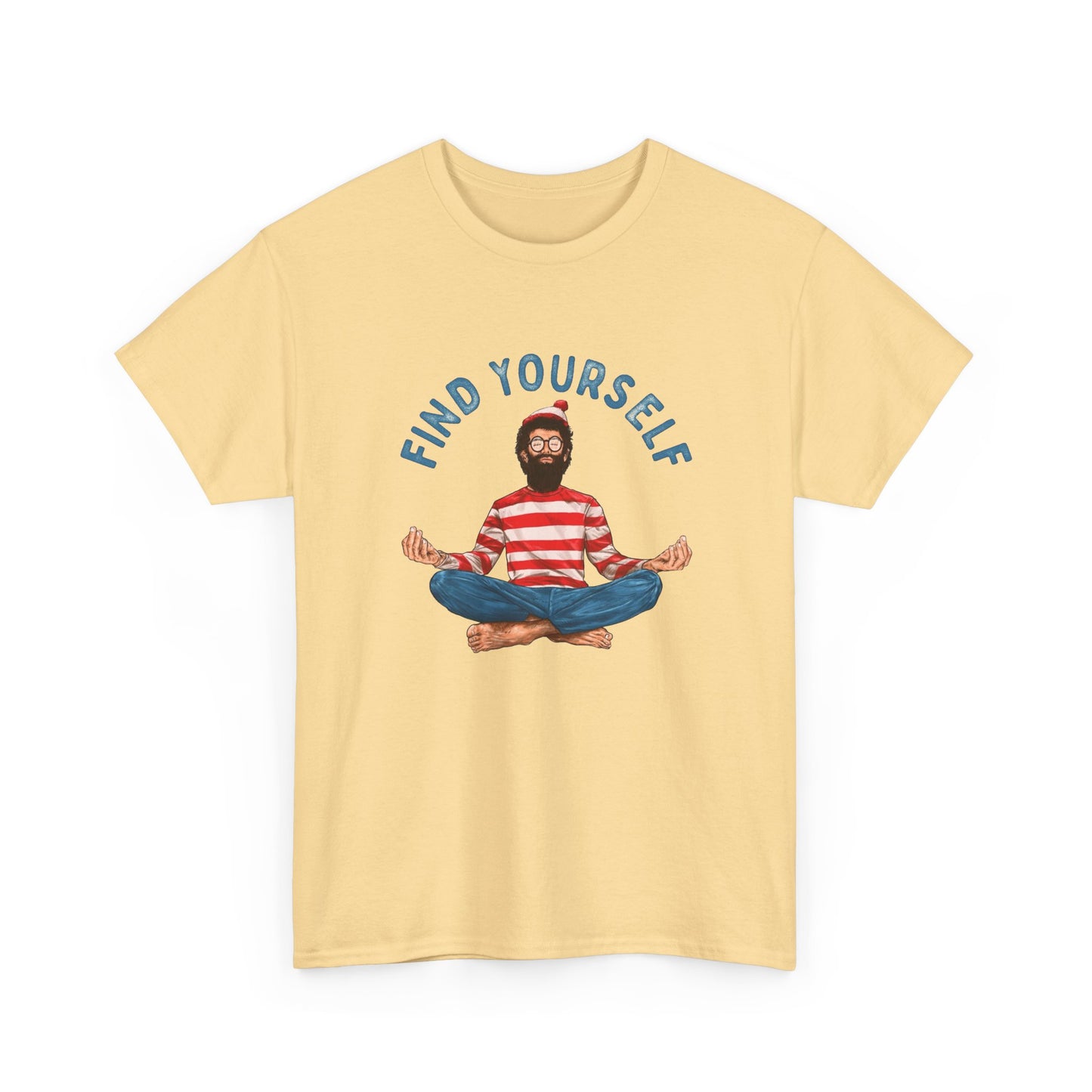 Wheres Waldo Find Yourself Funny Graphic T Shirt NEW ADULT TEE VINTAGE