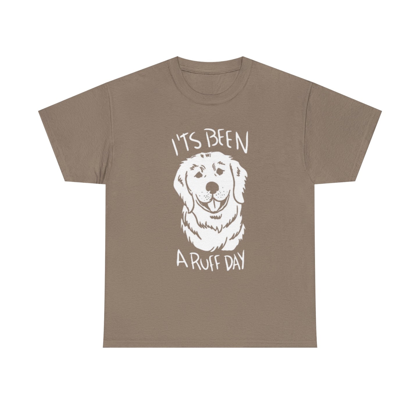 Its Been A Ruff Day Funny Golden Retriever Graphic T Shirt Unisex Heavy Cotton