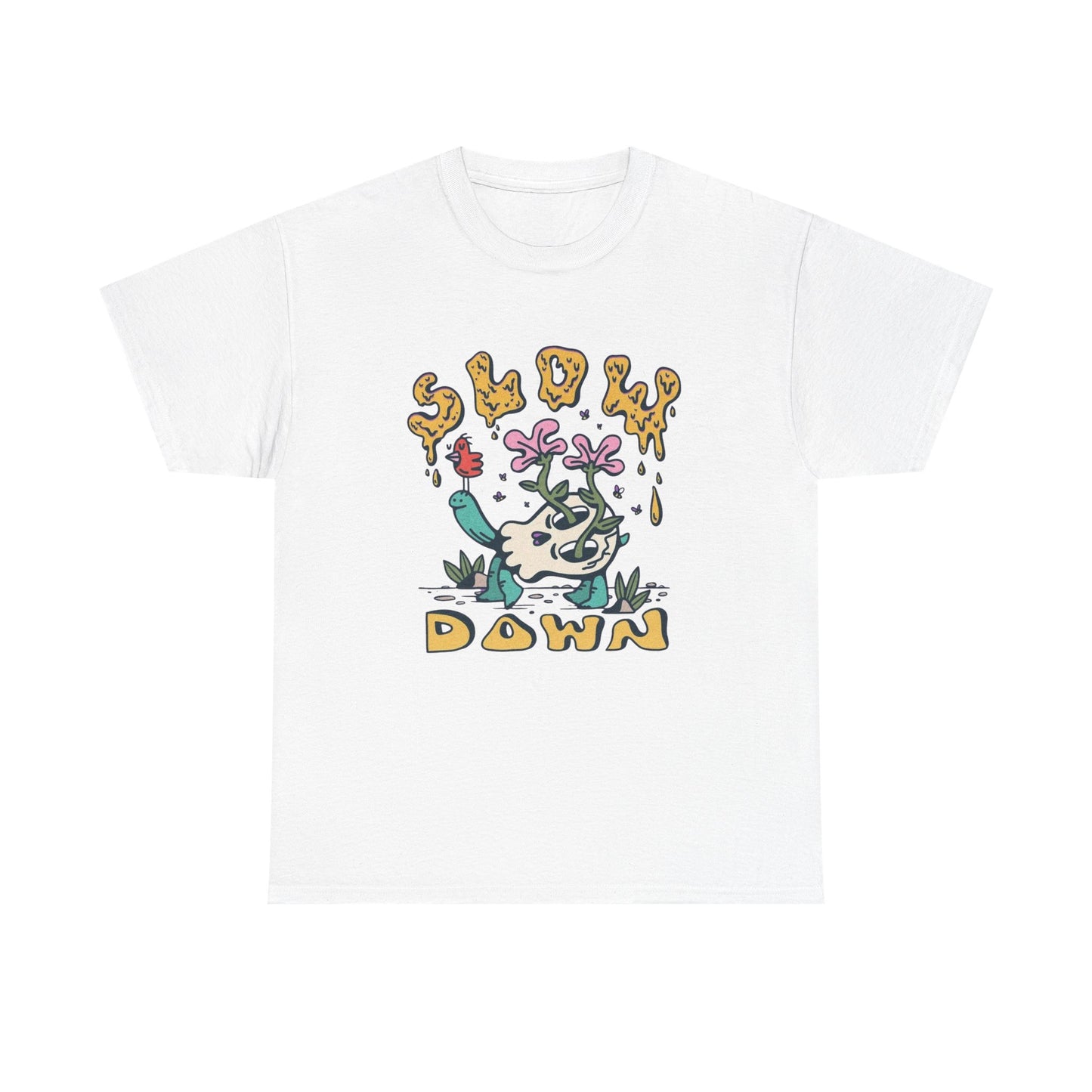 Slow Down Trippy Graphic T Shirt NEW ADULT TEE VINTAGE