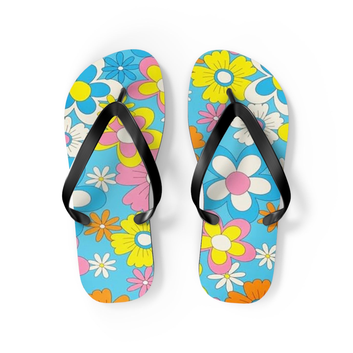 Pastel Flowers Sandals Summer Flip Flops Slides BRAND NEW