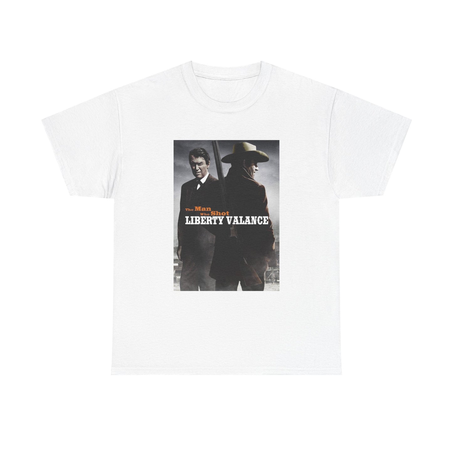 The Man Who Shot Liberty Valance Tshirt Vintage Poster Unisex Heavy Cotton Tee 1