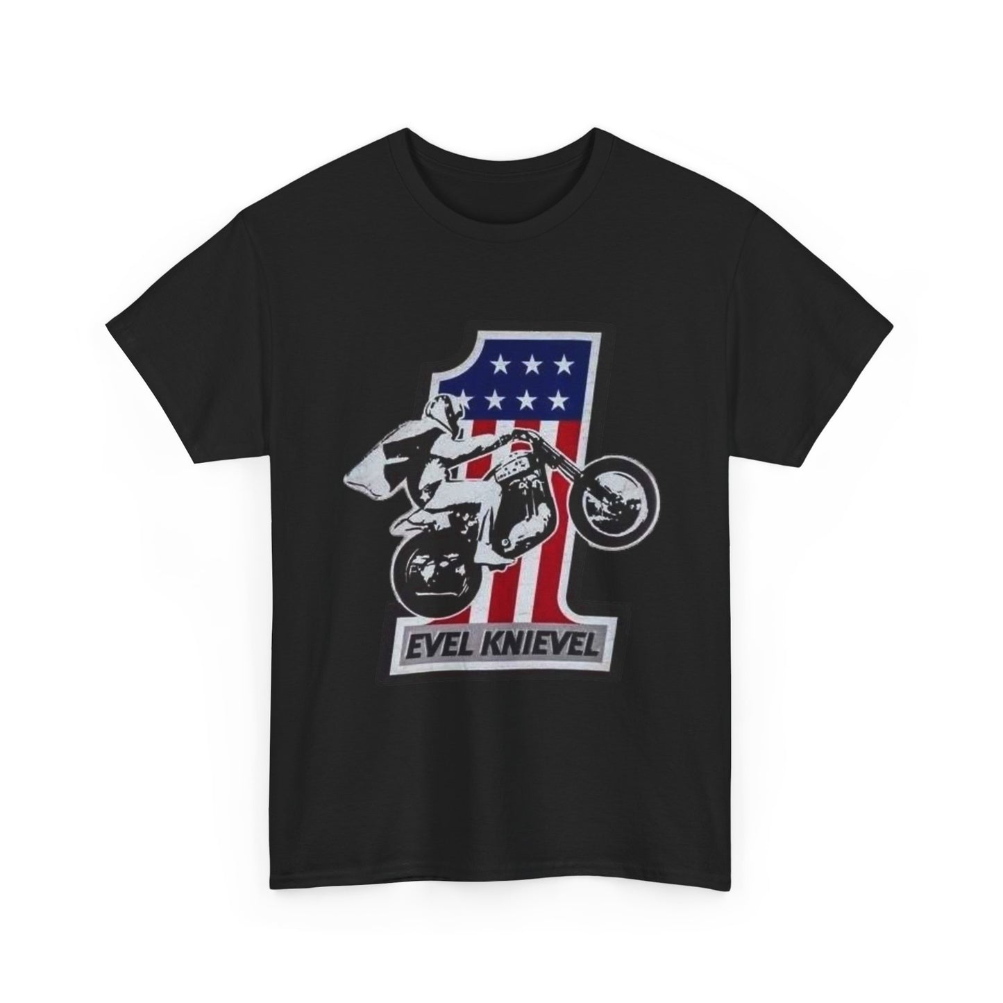 Evel Knievel Motorcycles Graphic T-Shirt Unisex Heavy Cotton Tee GIFT NEW