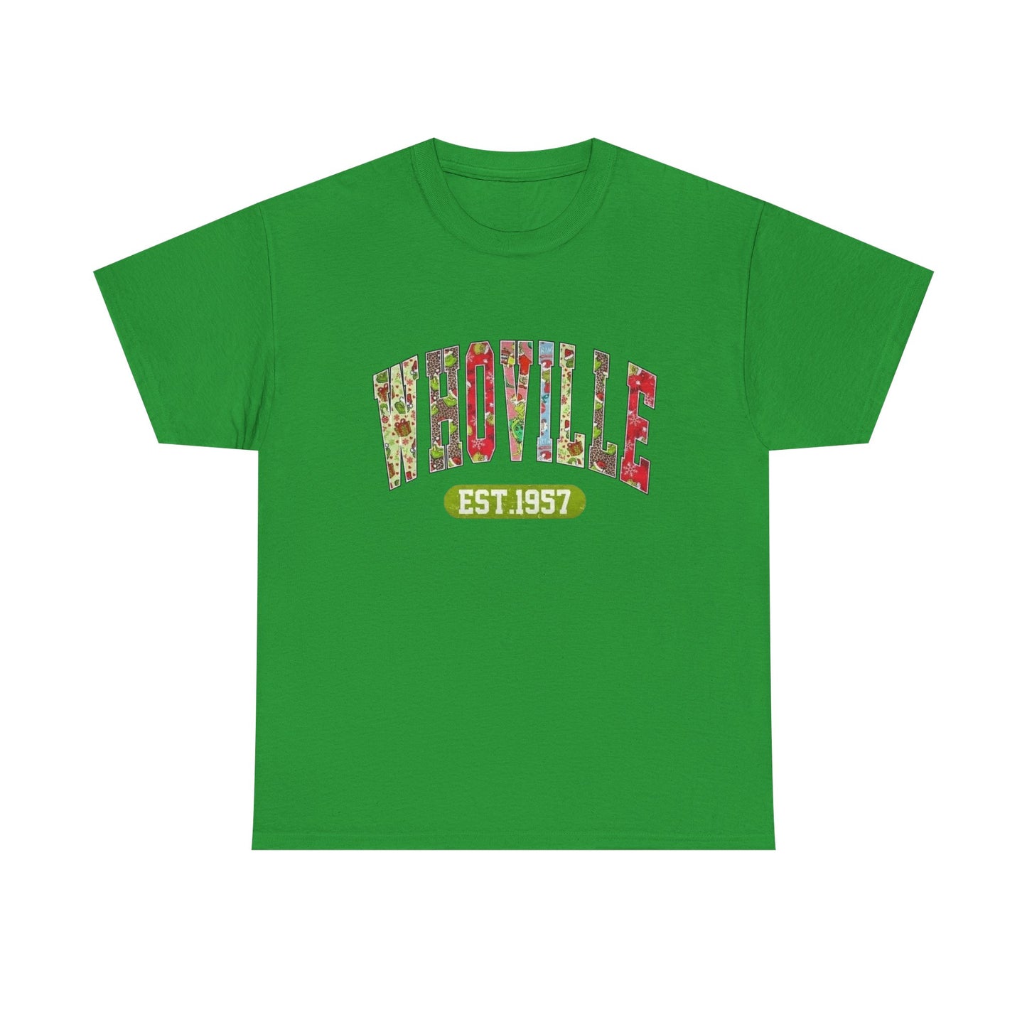 Whoville The Grinch Christmas Graphic T Shirt Unisex NEW Heavy Cotton Tee