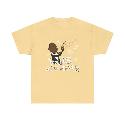 Louis Armstrong Vintage Graphic T Shirt ADULT NEW Heavy Cotton Tee