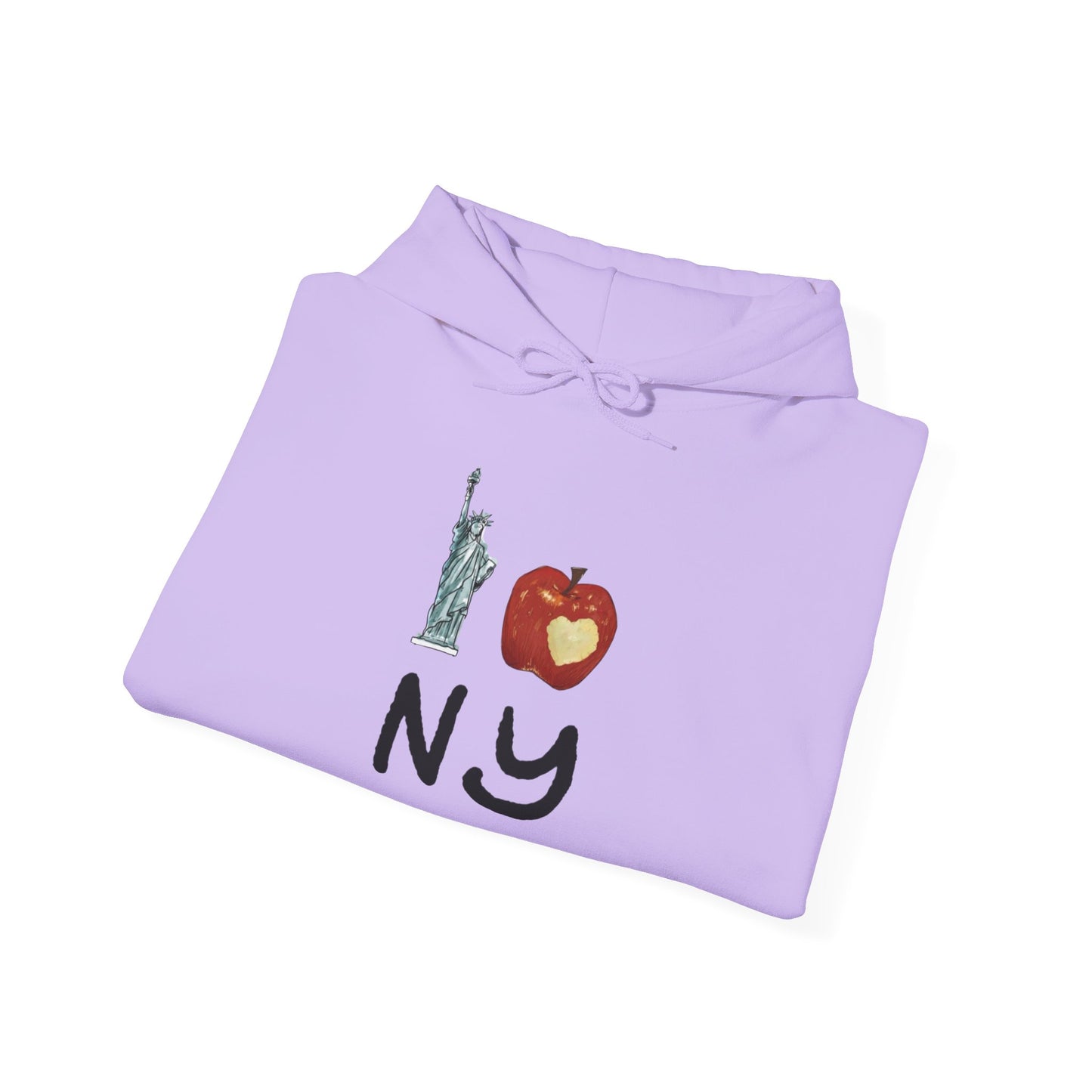 I Love New York Big Apple Graphic Hoodie Unisex Heavy Blend™ Hooded Sweatshirt