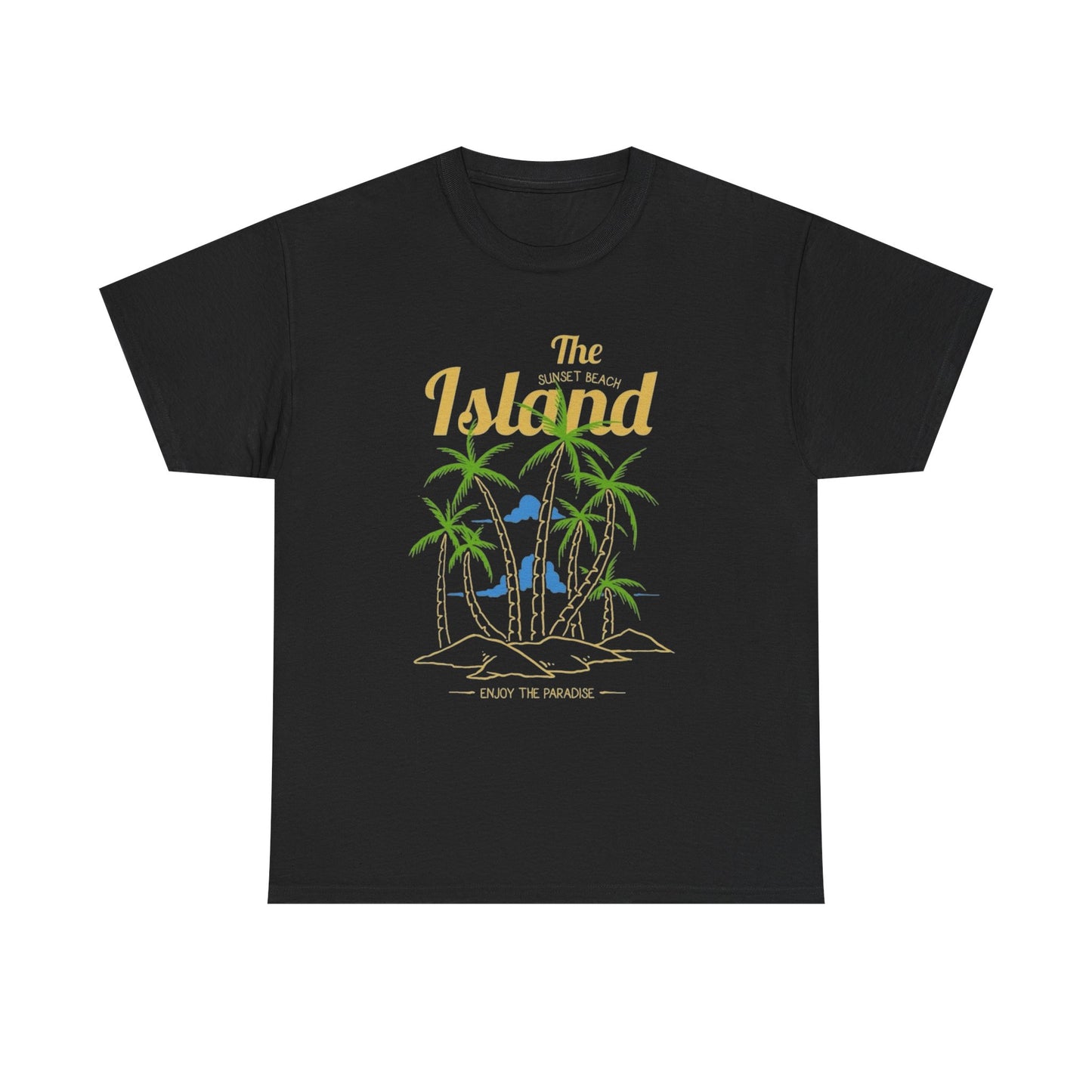 Sunset Beach Graphic T Shirt NEW Unisex Heavy Cotton Tee