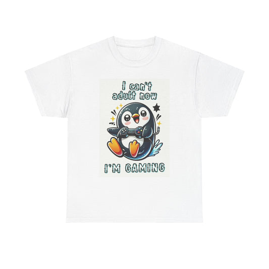 Cant Adult Now Im Gaming T Shirt BRAND NEW Apparel Unisex Heavy Cotton Tee