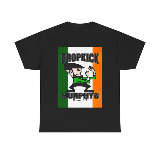 Boston T-shirt drop kick Murphy’s Irish flag music fighting Unisex Heavy Cotton