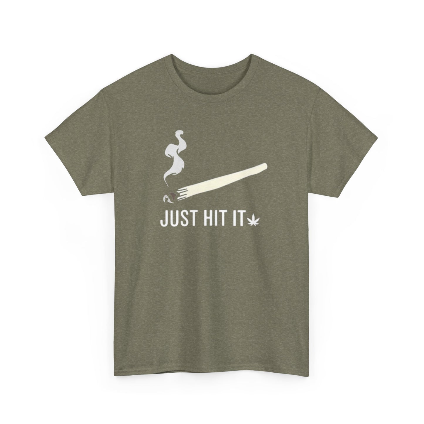 Just Hit It Graphic T Shirt Funny Joint Pot Unisex Heavy Cotton Tee
