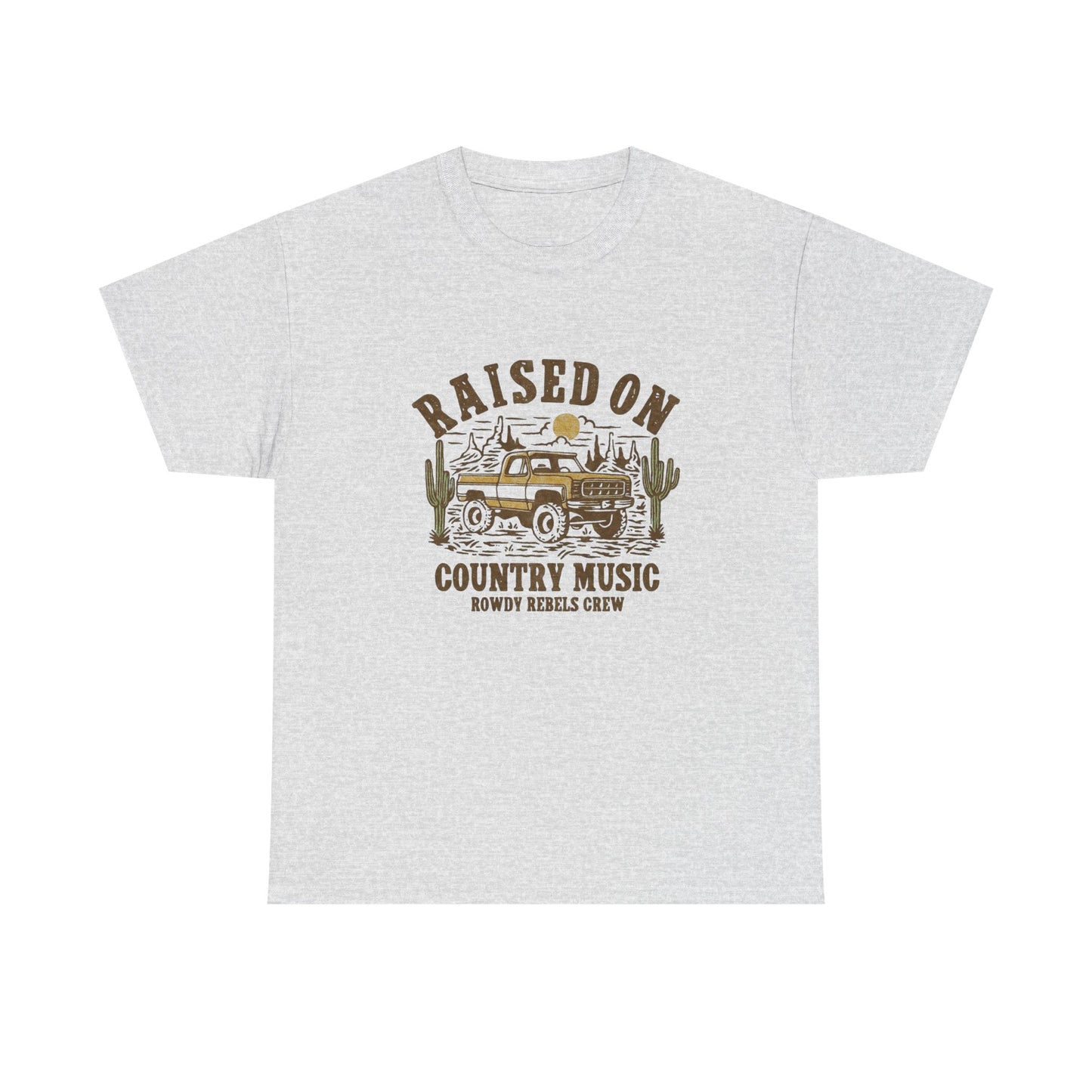 Square body Raised On Country Graphic T Shirt Unisex Heavy Cotton Tee