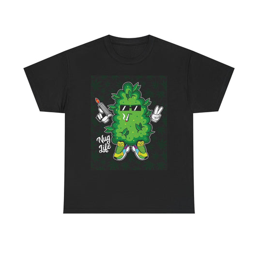 Nug Life Graphic T Shirt Pot Head 420 Unisex Heavy Cotton Tee