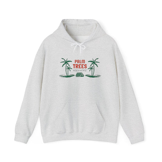 Palm Trees Beach House Graphic Hoodie Heavy Blend Sweatshirt NEW