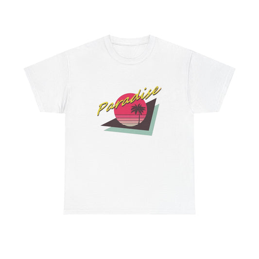 Paradise Retro Graphic T Shirt NEW Adult Unisex Heavy Cotton Tee