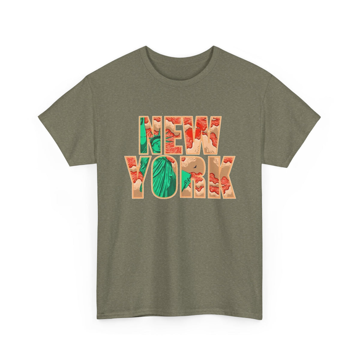 New York City Art Graphic T Shirt Men's Retro Heavy Cotton Tee