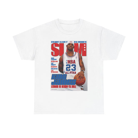 Lebron James Slam Cover Graphic T Shirt Retro Unisex Heavy Cotton Tee