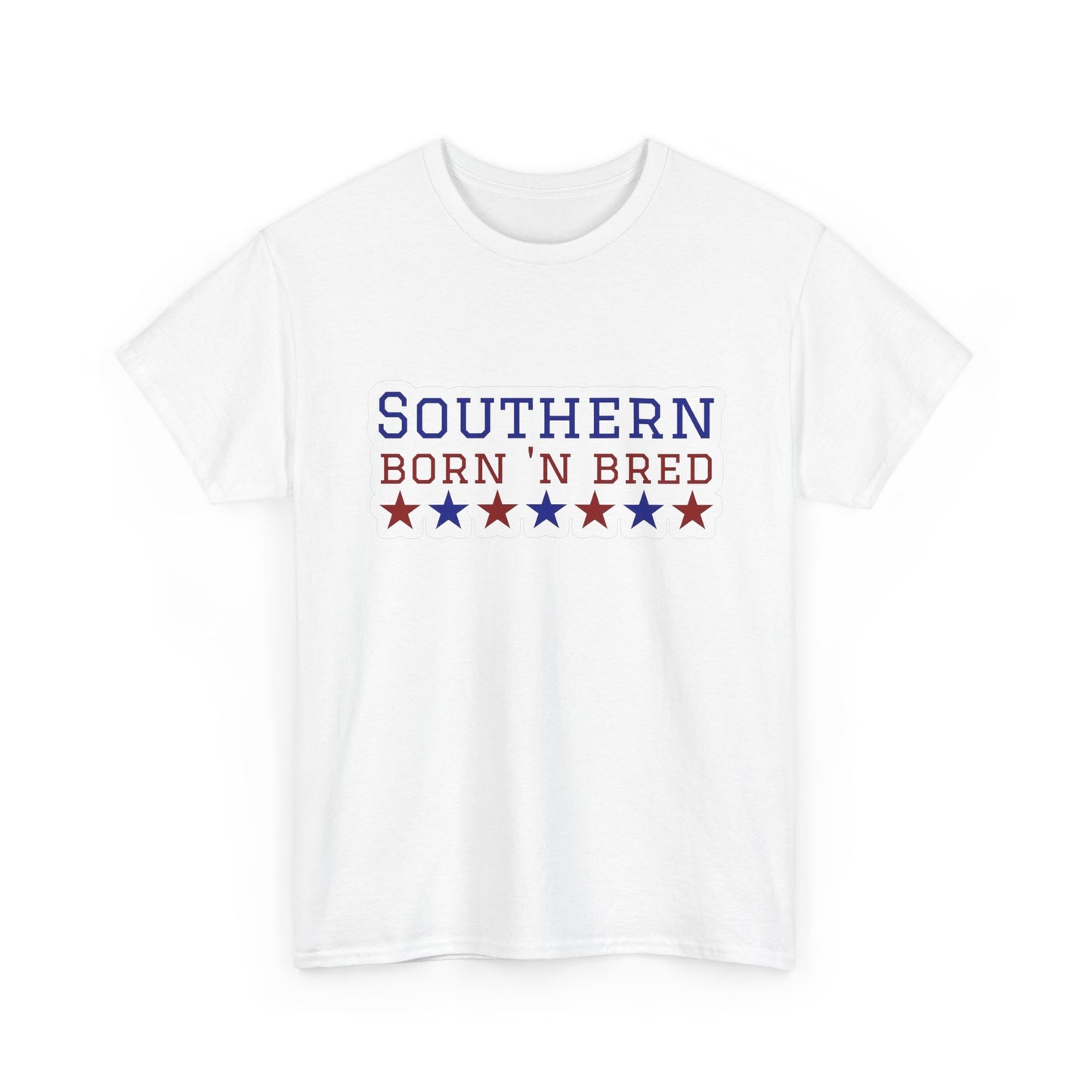 Southern Born And Bred Graphic T Shirt Unisex Heavy Cotton Tee Gift