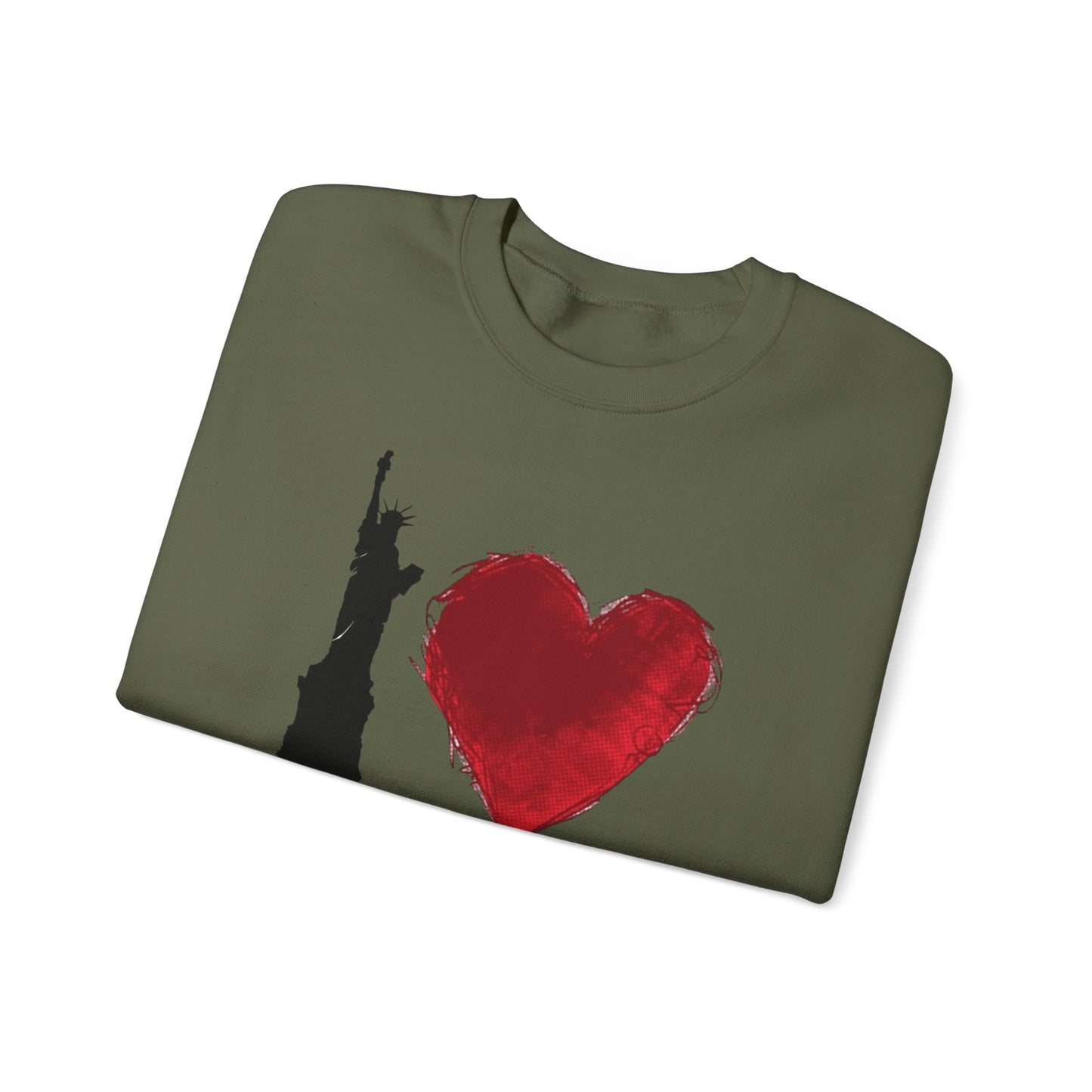 I Love NY Graphic Sweater NEW Unisex Heavy Blend™ Crewneck Sweatshirt
