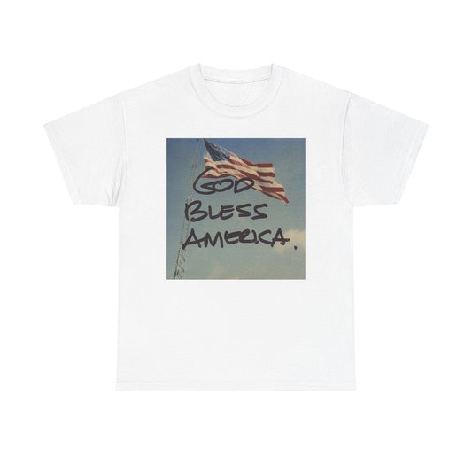 God Bless America Graphic T Shirt Unisex Heavy Cotton Tee