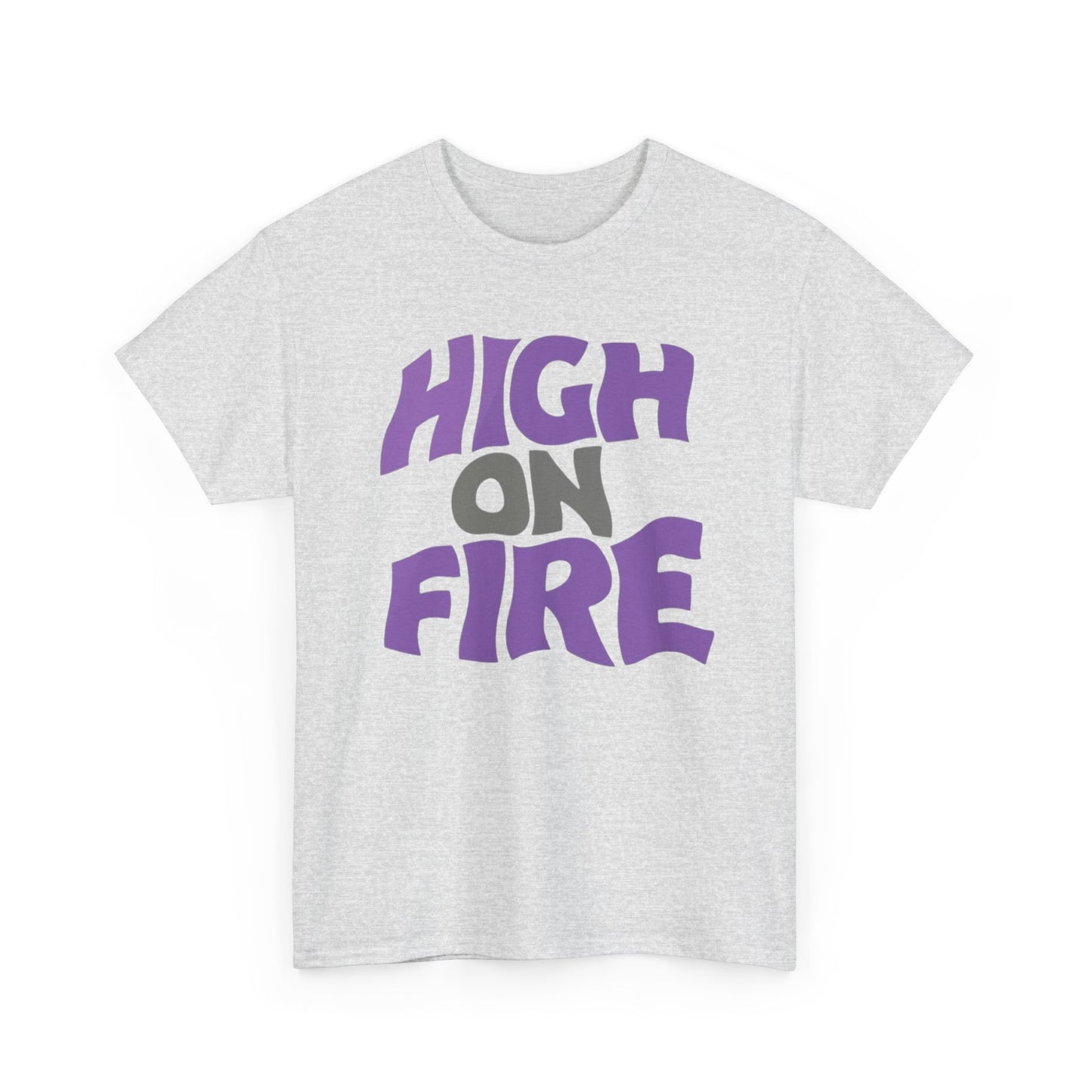 High On Fire Retro Graphic T Shirt Unisex Heavy Cotton Tee