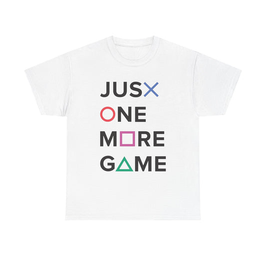 Just One More Game Retro Gaming Graphic T Shirt NEW GIFT Unisex Heavy Cotton Tee