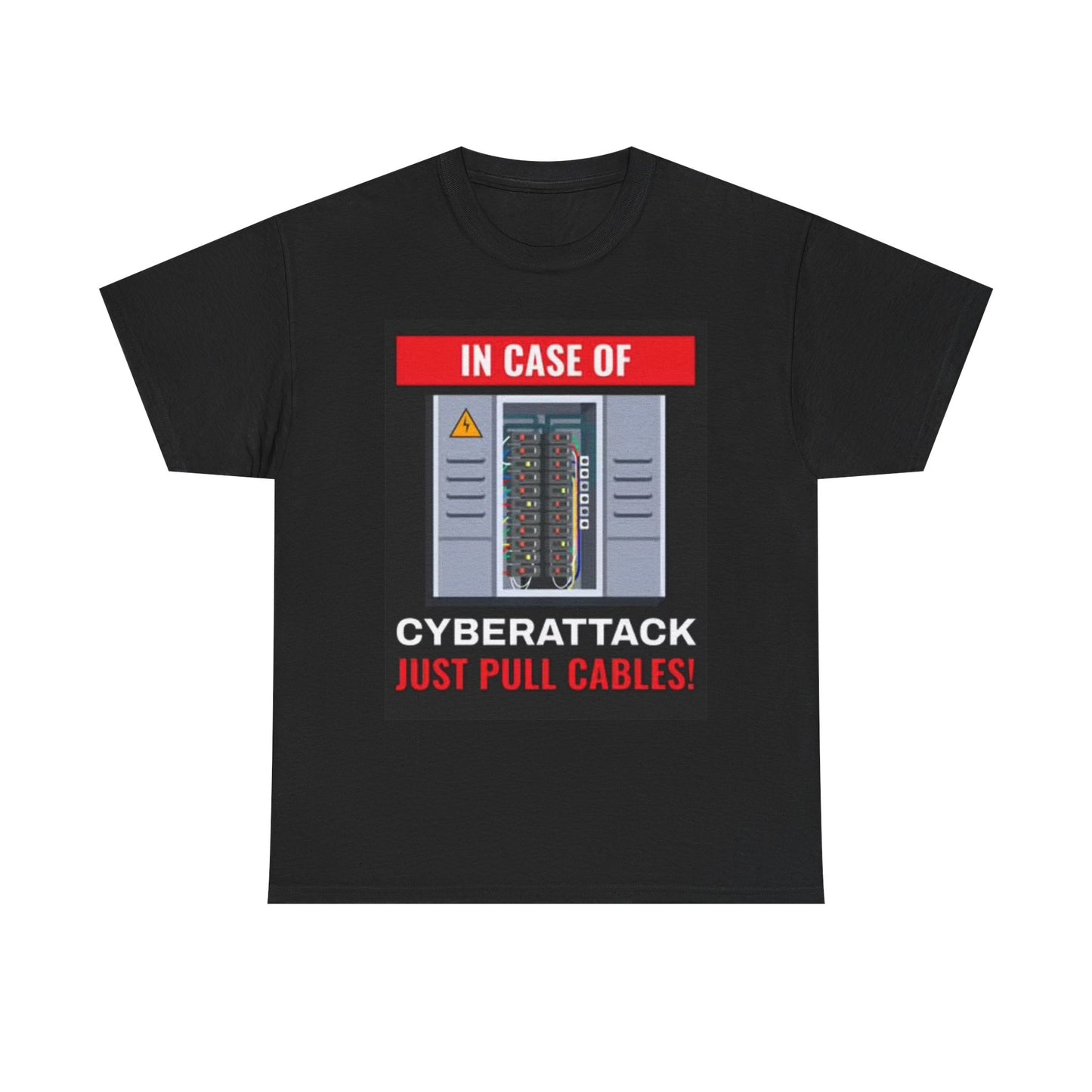 Cyber attack T Shirt Funny Computer Graphic Jokes Unisex Heavy Cotton Tee