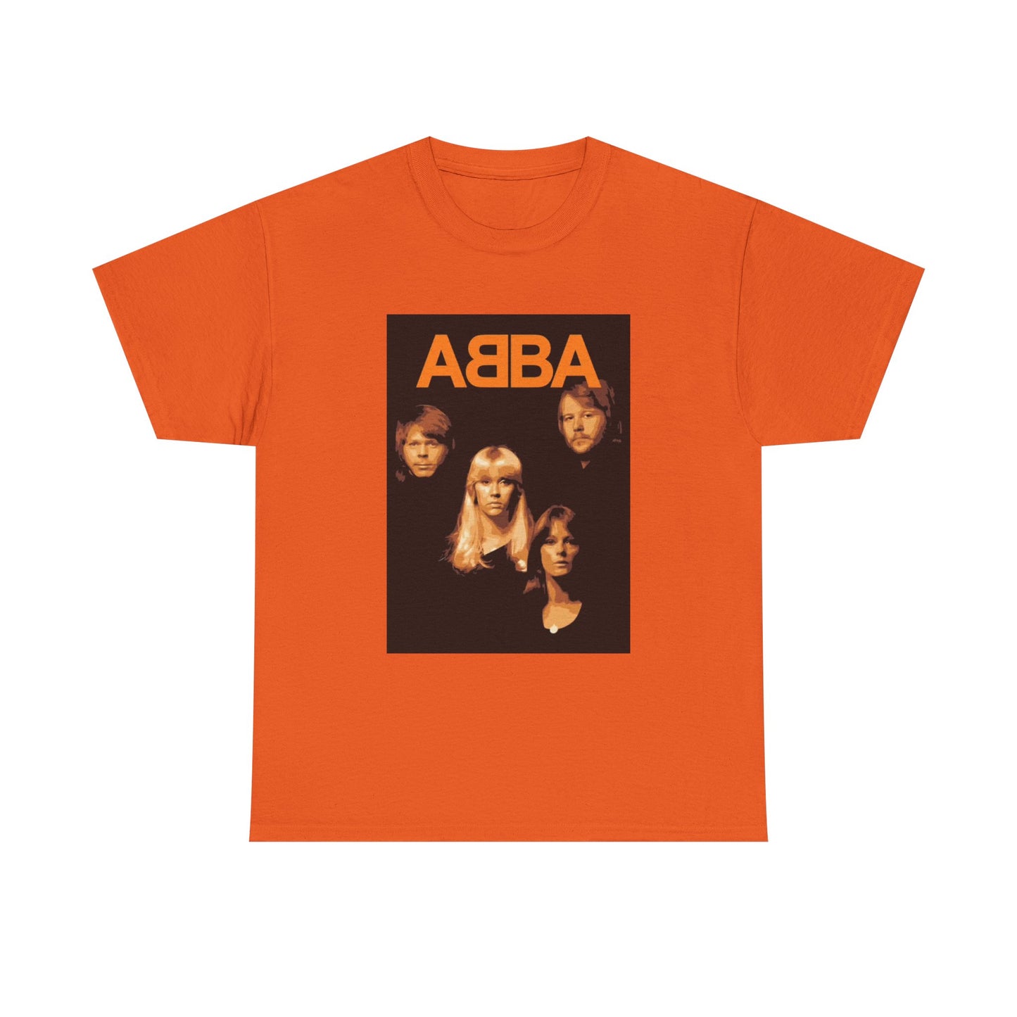 Abba T-shirt vintage retro neon lights classic music Unisex Heavy Cotton Tee
