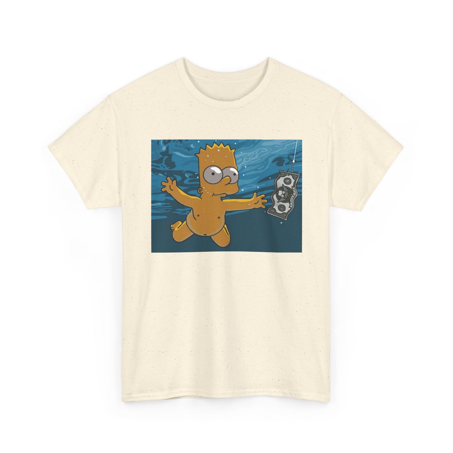 Simpsons T-shirt vintage nirvana retro art funny graphic Unisex Heavy Cotton Tee