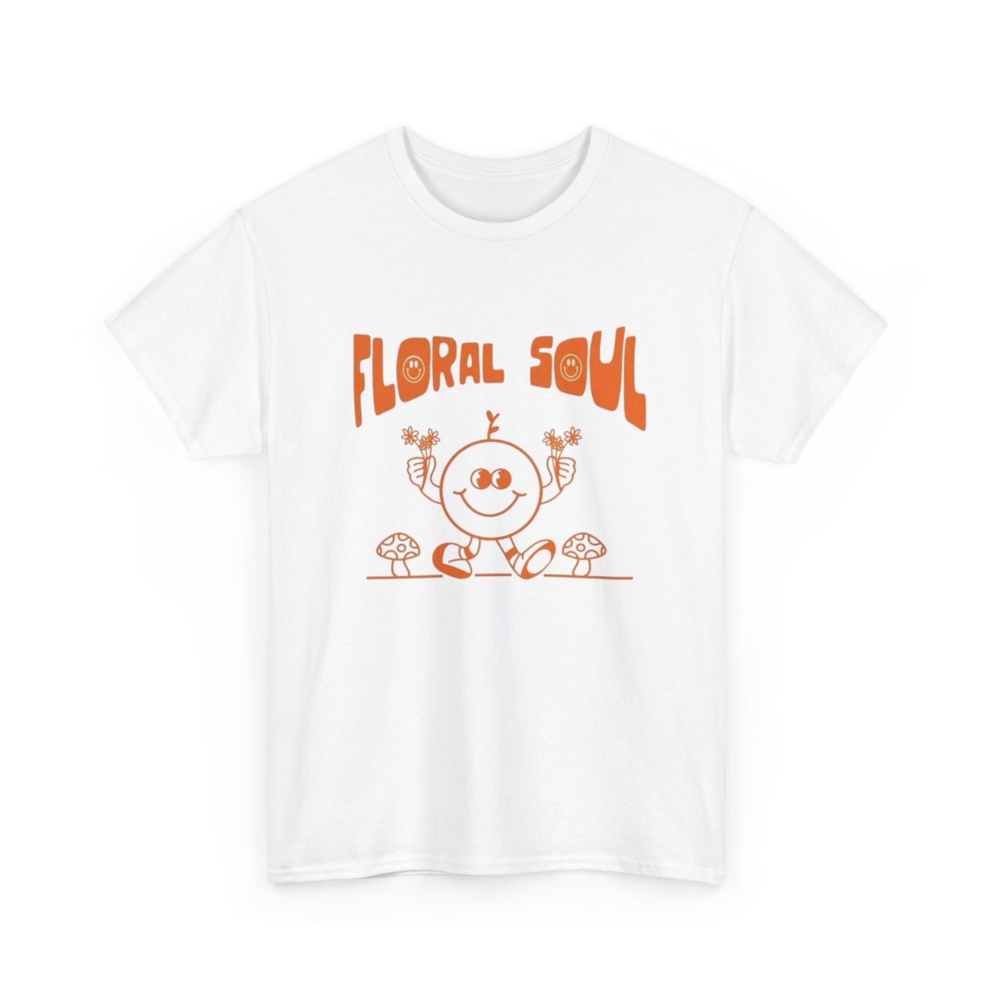 Floral Soul Retro Graphic T Shirt Unisex Heavy Cotton Tee