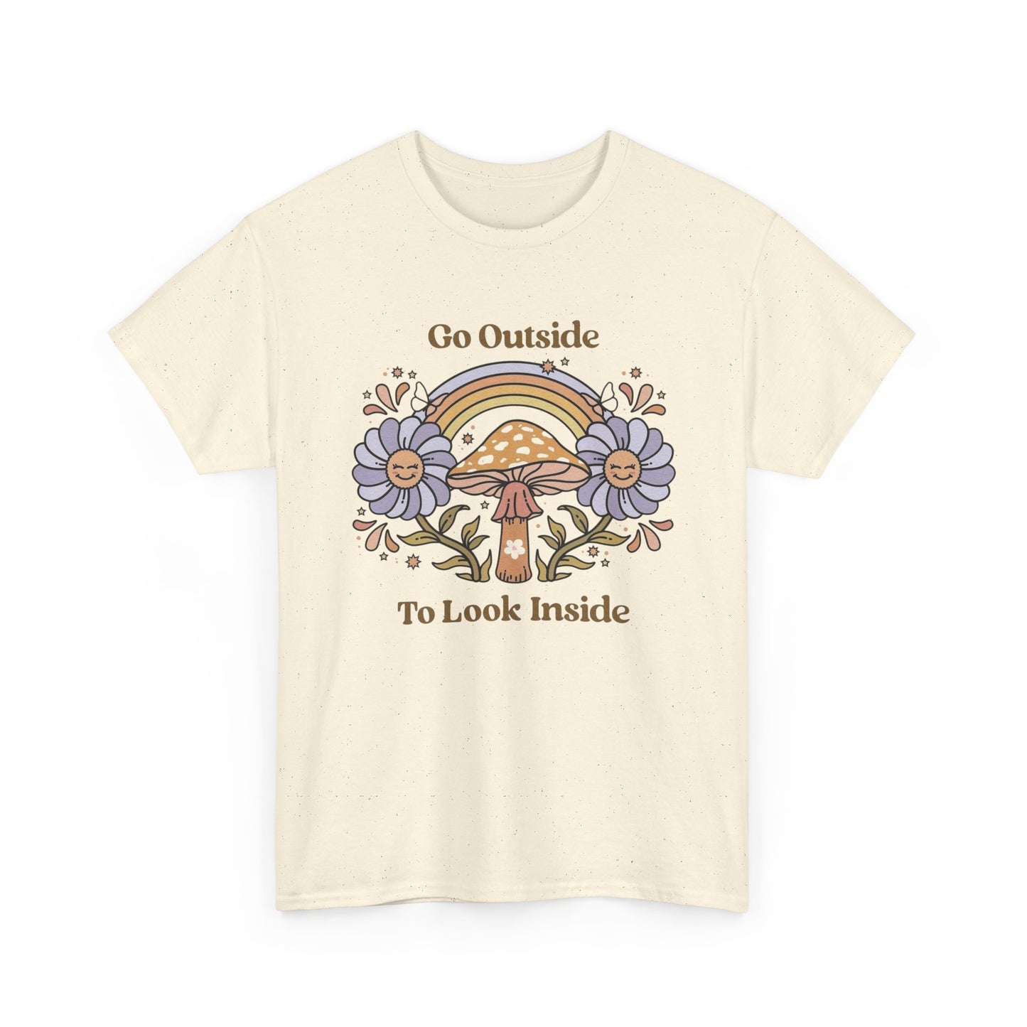 Go Outside To Look Inside Graphic T Shirt Unisex Heavy Cotton Tee