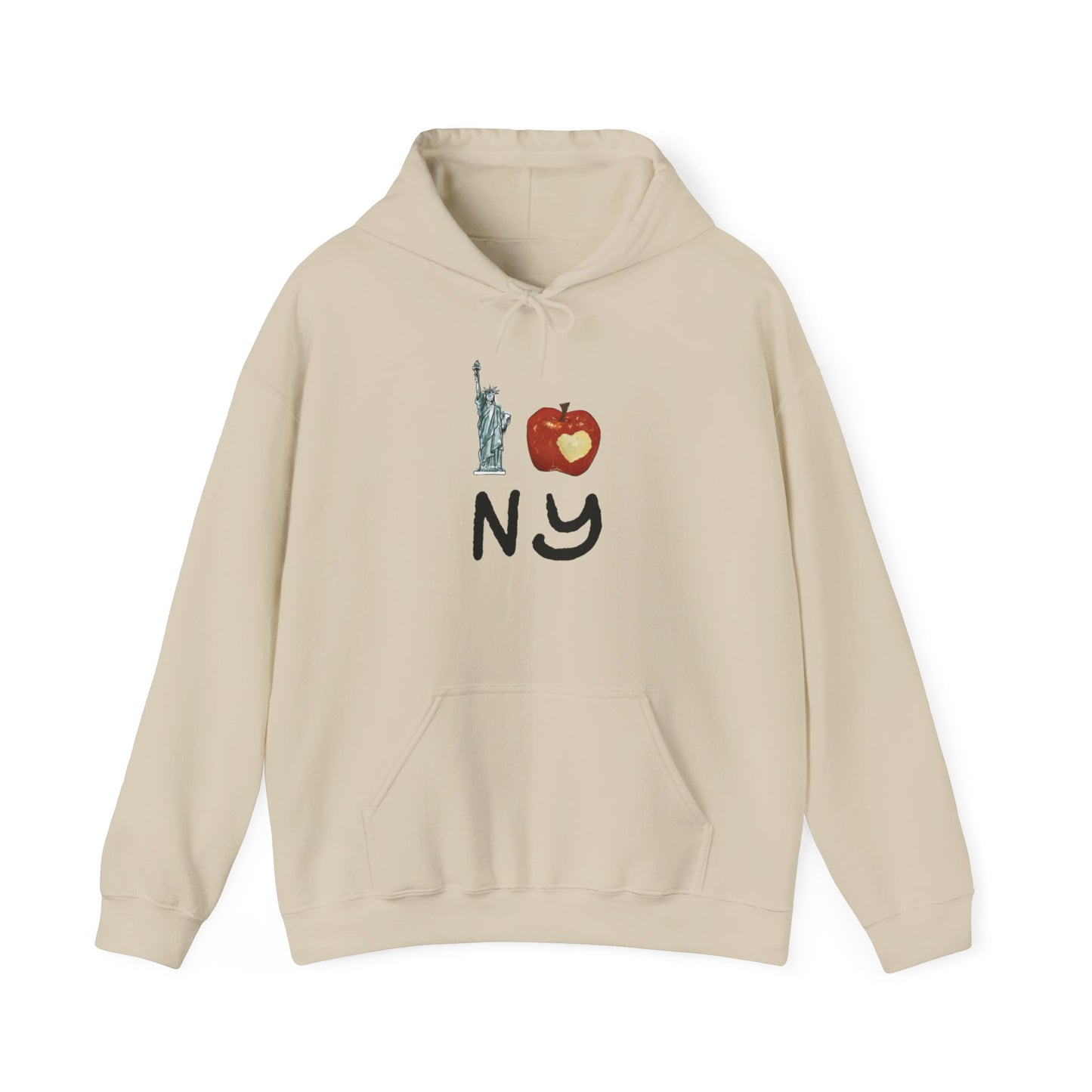 I Love New York Big Apple Graphic Hoodie Unisex Heavy Blend™ Hooded Sweatshirt