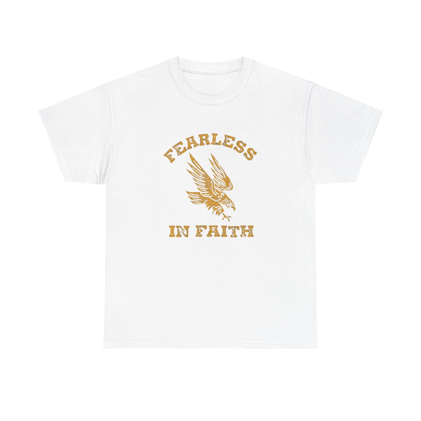 Fearless In Faith Graphic T Shirt NEW GIFT Unisex Heavy Cotton Tee