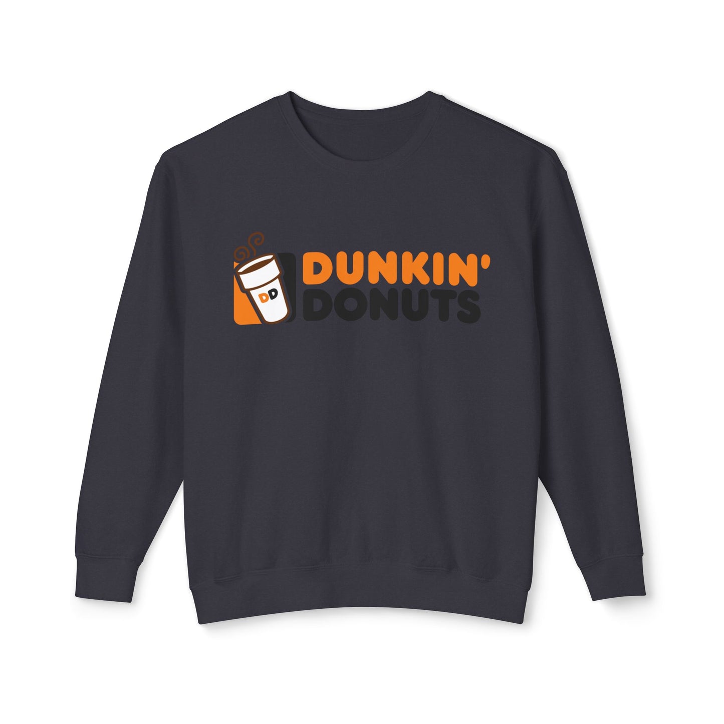 Dunkin Donuts Graphic Retro Logo Coffee Lover Lightweight Crewneck Sweatshirt