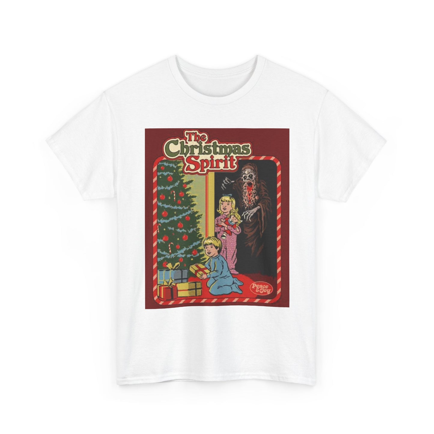 The Christmas Spirit Graphic T Shirt Funny Holidays Santa Unisex Heavy Cotton