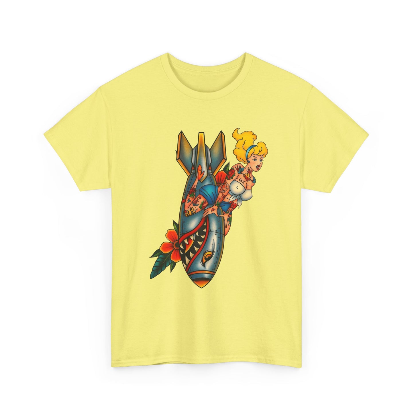 Sailor Jerry Model Tattoo Bomb Graphic T Shirt NEW ADULT TEE VINTAGE