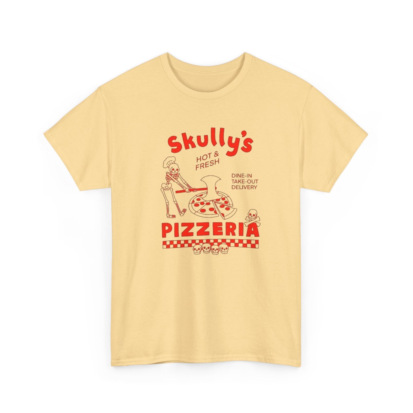 Skullys Pizzeria Graphic T Shirt NEW Heavy Cotton Tee