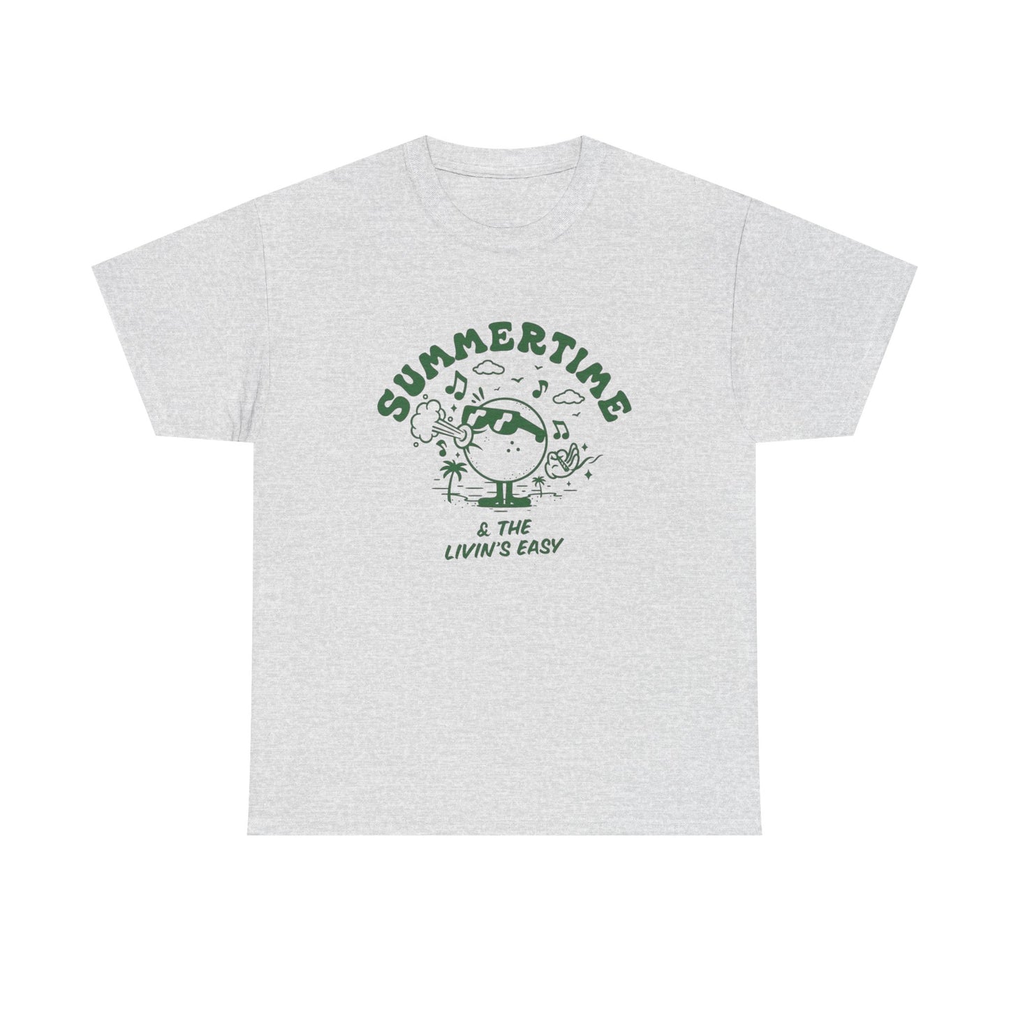 Summertime Livin Easy Graphic T Shirt Unisex Heavy Cotton Tee Gift