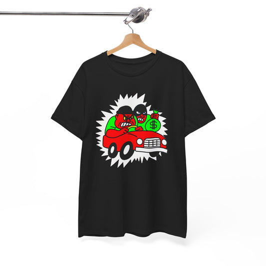 Vintage Bank Robbers Bandits Graphic T Shirt Unisex Heavy Cotton Tee