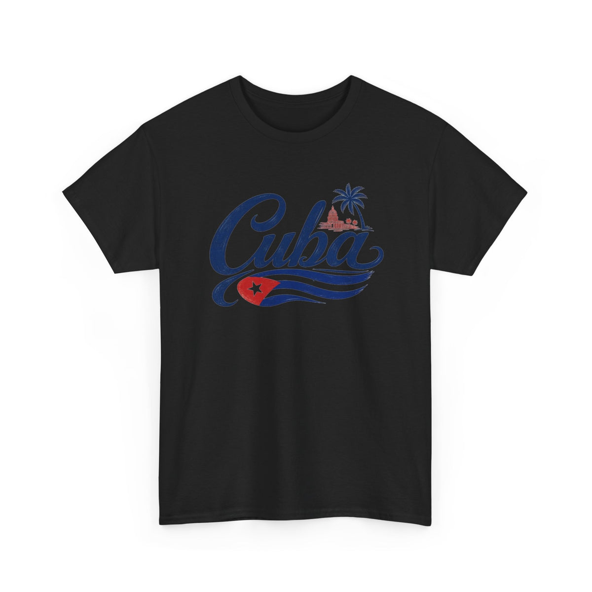Cuba Graphic T Shirt Men's Travel Retro Classic Heavy Cotton Tee