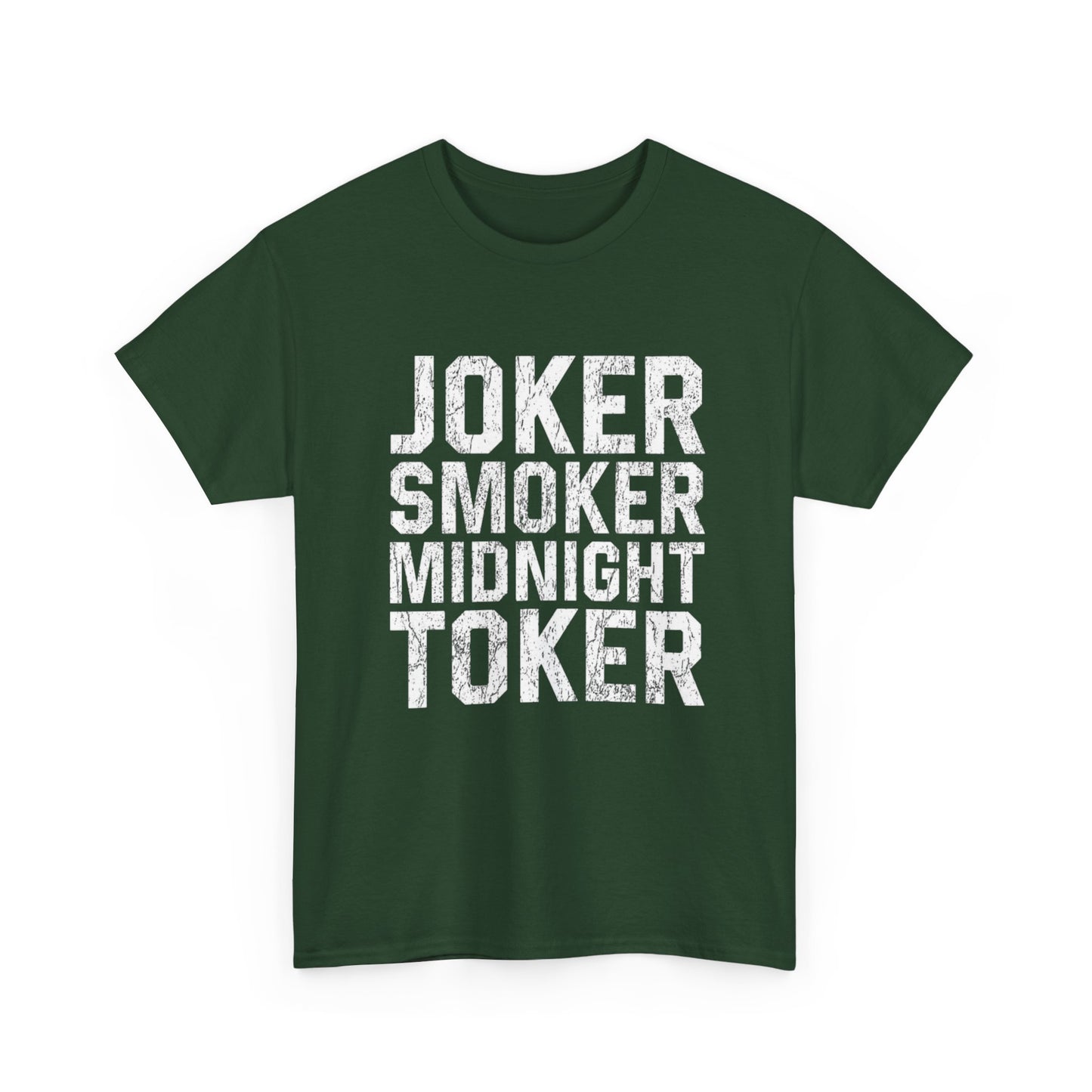 Joker Smoker Midnight Toker T Shirt Graphic Unisex Heavy Cotton Tee NEW GIFT